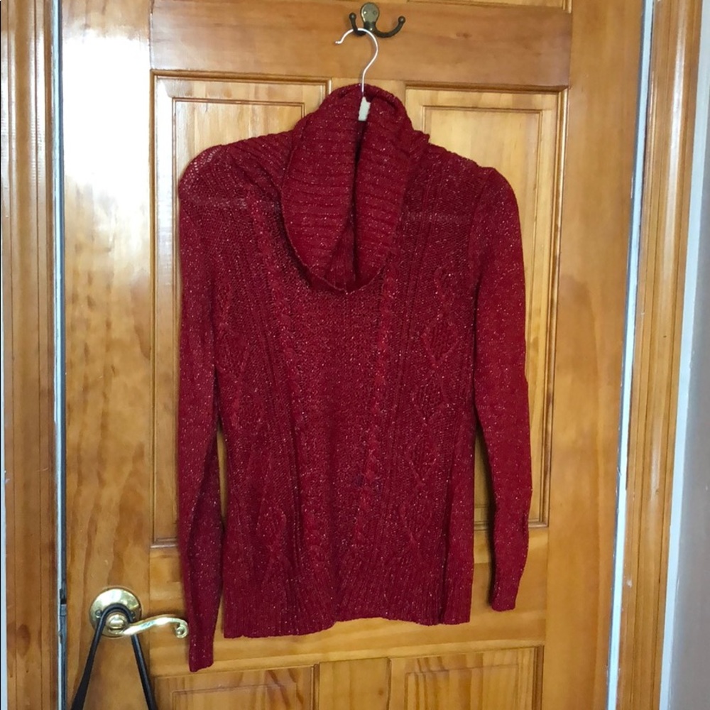 New York & Company Red Turtle Neck Sweater. Size M